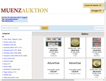 Tablet Screenshot of muenzauktion.info